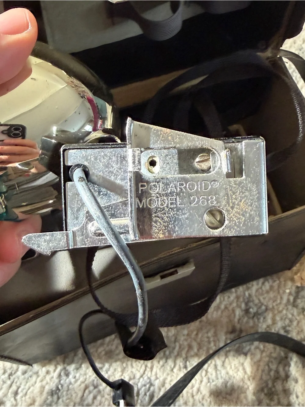Polaroid 320 Automatic Land Camera in Silver and Black